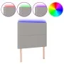Headboard with LED lights light gray fabric 80x5x118/128 cm by , Headboards and footboards - Ref: Foro24-3122258, Price: 50,5...