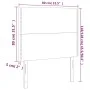 Headboard with LED lights light gray fabric 80x5x118/128 cm by , Headboards and footboards - Ref: Foro24-3122258, Price: 50,5...