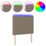 Cabecero con luces LED tela gris taupe 90x5x118/128 cm de , Cabeceros y pies de cama - Ref: Foro24-3122270, Precio: 55,28 €, ...