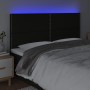 Kopfteil mit LED-Leuchten, schwarzer Stoff, 180 x 5 x 118/128 cm von , Kopf- und Fußteile - Ref: Foro24-3122300, Preis: 97,11...