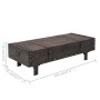 Mesita de centro de madera maciza estilo vintage 120x55x35 cm de vidaXL, Mesas de centro - Ref: Foro24-245802, Precio: 182,79...