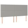 Headboard with LED lights light gray fabric 180x5x118/128 cm by , Headboards and footboards - Ref: Foro24-3122298, Price: 98,...