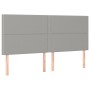 Kopfteil mit LED-Leuchten aus hellgrauem Stoff, 180 x 5 x 118/128 cm von , Kopf- und Fußteile - Ref: Foro24-3122298, Preis: 9...