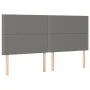 Kopfteil mit LED-Leuchten aus dunkelgrauem Stoff, 160 x 5 x 118/128 cm von , Kopf- und Fußteile - Ref: Foro24-3122291, Preis:...