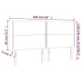 Kopfteil mit LED-Leuchten aus dunkelgrauem Stoff, 160 x 5 x 118/128 cm von , Kopf- und Fußteile - Ref: Foro24-3122291, Preis:...