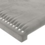 Kopfteil mit LED-Leuchten, hellgrauer Samt, 80 x 5 x 118/128 cm von , Kopf- und Fußteile - Ref: Foro24-3122314, Preis: 56,58 ...