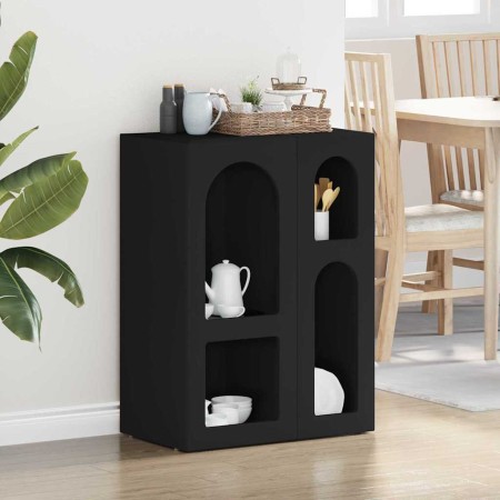 Aparador Negro 59 x 35 x 80.5 cm Madera de ingeniería en Aparadores | Comprar online en Foro24