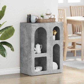 Aparador Gris Concreto 59 x 35 x 80.5 cm Madera de ingeniería en Aparadores | Comprar online en Foro24