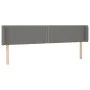 Cabecero con LED de tela gris oscuro 183x16x78/88 cm de , Cabeceros y pies de cama - Ref: Foro24-3123111, Precio: 66,03 €, De...