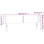 Dunkelgraues Stoffkopfteil mit LED 183x16x78/88 cm von , Kopf- und Fußteile - Ref: Foro24-3123111, Preis: 66,56 €, Rabatt: %