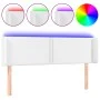 Headboard with LED white synthetic leather 147x16x78/88 cm by , Headboards and footboards - Ref: Foro24-3123187, Price: 74,05...