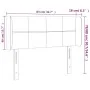 Cream fabric headboard with LED 83x16x78/88 cm by , Headboards and footboards - Ref: Foro24-3123215, Price: 54,78 €, Discount: %