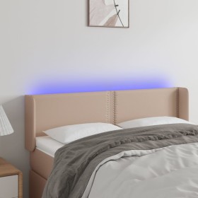 Kopfteil mit LED-Cappuccino-Kunstleder 147x16x78/88 cm von , Kopf- und Fußteile - Ref: Foro24-3123191, Preis: 63,10 €, Rabatt: %