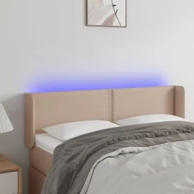 Kopfteil mit LED-Cappuccino-Kunstleder 147x16x78/88 cm von , Kopf- und Fußteile - Ref: Foro24-3123191, Preis: 72,37 €, Rabatt: %
