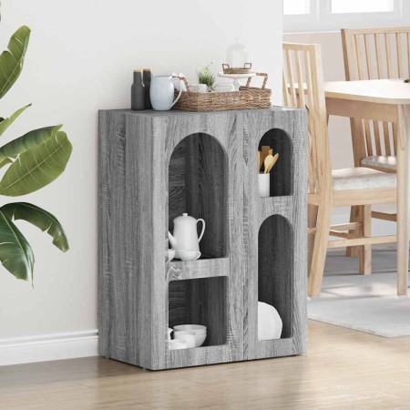 Aparador Gris Sonoma 59 x 35 x 80.5 cm Madera de ingeniería en Aparadores | Comprar online en Foro24