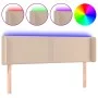 Kopfteil mit LED-Cappuccino-Kunstleder 147x16x78/88 cm von , Kopf- und Fußteile - Ref: Foro24-3123191, Preis: 72,35 €, Rabatt: %