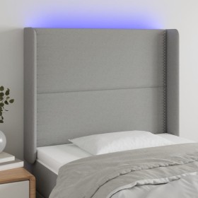 Kopfteil aus hellgrauem Stoff mit LED 83x16x118/128 cm von , Kopf- und Fußteile - Ref: Foro24-3123882, Preis: 63,28 €, Rabatt: %