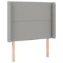 Cabecero con LED de tela gris claro 83x16x118/128 cm de , Cabeceros y pies de cama - Ref: Foro24-3123882, Precio: 64,07 €, De...