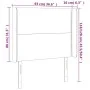 Headboard with LED in taupe gray fabric 93x16x118/128 cm by , Headboards and footboards - Ref: Foro24-3123894, Price: 68,15 €...