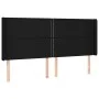 Black fabric headboard with LED 183x16x118/128 cm by , Headboards and footboards - Ref: Foro24-3123924, Price: 109,13 €, Disc...