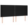 Kopfteil aus schwarzem Stoff mit LED 183x16x118/128 cm von , Kopf- und Fußteile - Ref: Foro24-3123924, Preis: 110,86 €, Rabat...
