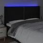 Black fabric headboard with LED 183x16x118/128 cm by , Headboards and footboards - Ref: Foro24-3123924, Price: 109,13 €, Disc...