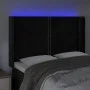 Cabecero con LED de terciopelo negro 147x16x118/128 cm de , Cabeceros y pies de cama - Ref: Foro24-3123958, Precio: 118,30 €,...