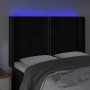 Kopfteil aus schwarzem Samt mit LED 147x16x118/128 cm von , Kopf- und Fußteile - Ref: Foro24-3123958, Preis: 106,64 €, Rabatt: %