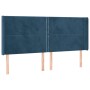 Dark blue velvet LED headboard 163x16x118/128 cm by , Headboards and footboards - Ref: Foro24-3123966, Price: 133,57 €, Disco...