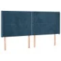 LED-Kopfteil aus dunkelblauem Samt, 163 x 16 x 118/128 cm von , Kopf- und Fußteile - Ref: Foro24-3123966, Preis: 130,86 €, Ra...