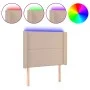 Kopfteil mit LED-Cappuccino-Kunstleder 93x16x118/128cm von , Kopf- und Fußteile - Ref: Foro24-3123991, Preis: 80,59 €, Rabatt: %