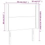 Kopfteil mit LED-Cappuccino-Kunstleder 93x16x118/128cm von , Kopf- und Fußteile - Ref: Foro24-3123991, Preis: 79,18 €, Rabatt: %