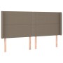 Headboard with LED in taupe gray fabric 183x16x118/128 cm by , Headboards and footboards - Ref: Foro24-3123926, Price: 108,48...