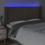 Headboard with LED in taupe gray fabric 183x16x118/128 cm by , Headboards and footboards - Ref: Foro24-3123926, Price: 106,79...