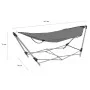 Hammock with folding stand gray by vidaXL, Hammocks - Ref: Foro24-44366, Price: 95,90 €, Discount: %
