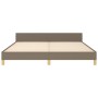 Bed frame with headboard in taupe gray fabric 160x200 cm by , Beds and slatted bases - Ref: Foro24-3124988, Price: 223,29 €, ...