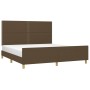 Bed frame with brown fabric headboard 180x200 cm by , Beds and slatted bases - Ref: Foro24-3124995, Price: 210,81 €, Discount: %