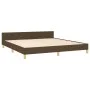 Bed frame with brown fabric headboard 180x200 cm by , Beds and slatted bases - Ref: Foro24-3124995, Price: 207,96 €, Discount: %