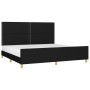 Bed frame with black fabric headboard 200x200 cm by , Beds and slatted bases - Ref: Foro24-3125002, Price: 242,19 €, Discount: %