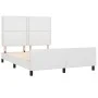 White synthetic leather headboard bed frame 140x190 cm by , Beds and slatted bases - Ref: Foro24-3125507, Price: 215,40 €, Di...