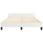 White synthetic leather headboard bed frame 140x190 cm by , Beds and slatted bases - Ref: Foro24-3125507, Price: 215,40 €, Di...