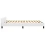 White synthetic leather headboard bed frame 140x190 cm by , Beds and slatted bases - Ref: Foro24-3125507, Price: 215,40 €, Di...