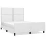 White synthetic leather headboard bed frame 140x200 cm by , Beds and slatted bases - Ref: Foro24-3125513, Price: 228,73 €, Di...