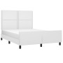 Estructura de cama cabecero cuero sintético blanco 140x200 cm de , Camas y somieres - Ref: Foro24-3125513, Precio: 237,16 €
