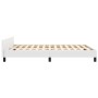 Estructura de cama cabecero cuero sintético blanco 140x200 cm de , Camas y somieres - Ref: Foro24-3125513, Precio: 237,16 €