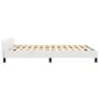 White synthetic leather headboard bed frame 140x200 cm by , Beds and slatted bases - Ref: Foro24-3125513, Price: 228,73 €, Di...
