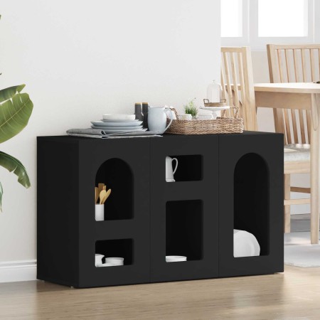 Aparador Negro 100 x 35 x 59 cm Madera de ingeniería en Aparadores | Comprar online en Foro24