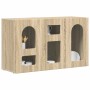 Aparador Roble Sonoma 100 x 35 x 59 cm Madera de ingeniería en Aparadores | Comprar online en Foro24