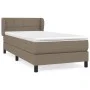 Box spring bed with taupe gray fabric mattress 90x190 cm by , Beds and slatted bases - Ref: Foro24-3126209, Price: 324,64 €, ...