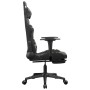 Silla gaming con reposapiés cuero sintético negro camuflaje en Sillas gaming | Comprar online en Foro24